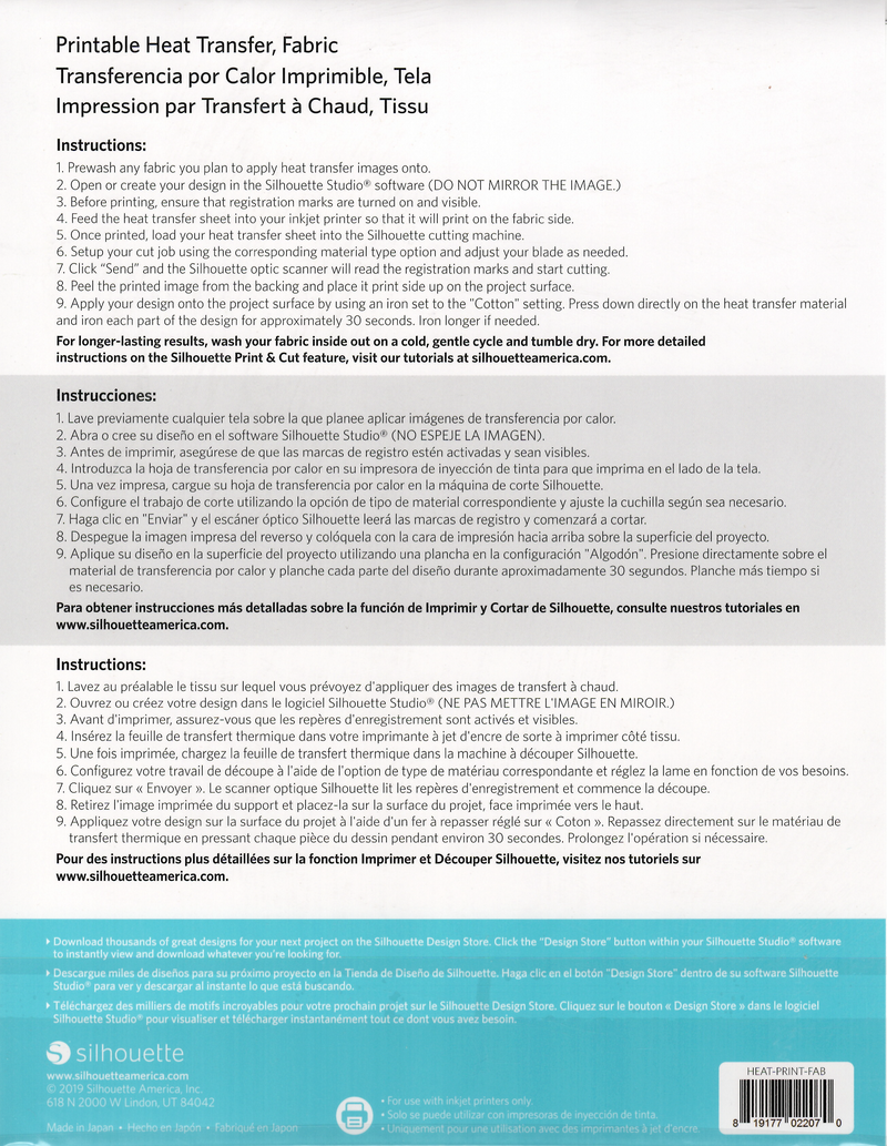 Printable Heat Transfer - Fabric