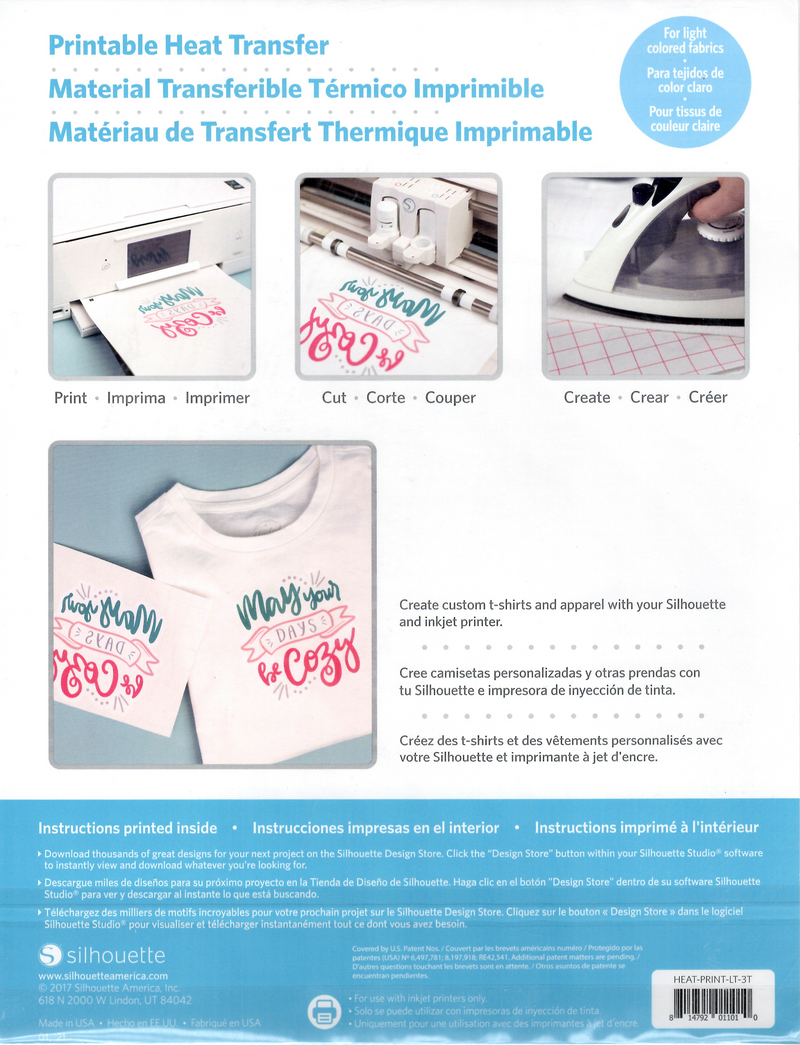 Printable Heat Transfer - Light Fabric