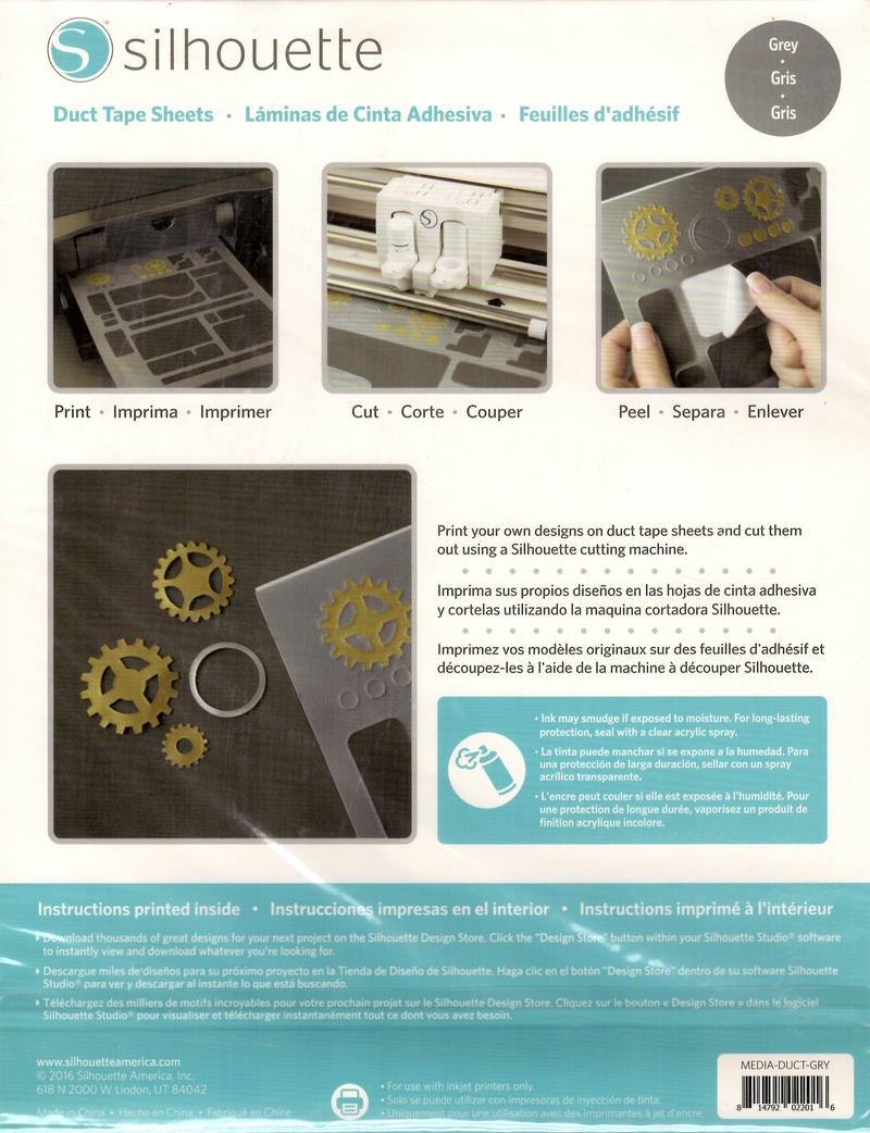 Duct Tape Sheets - Grey