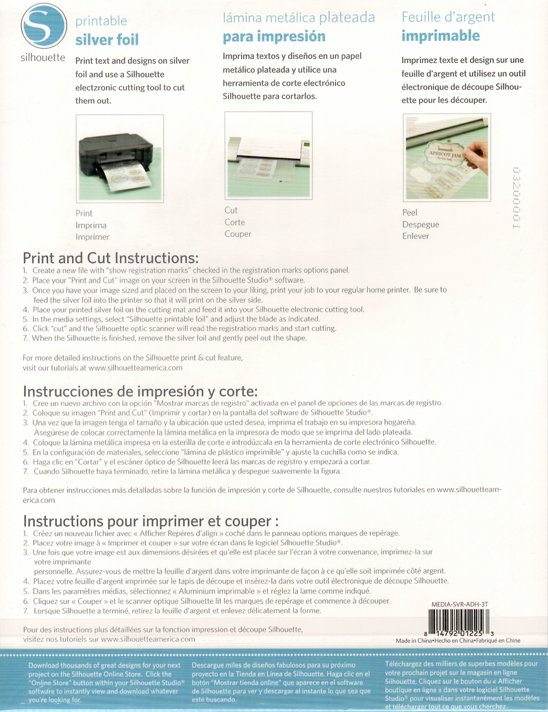 Sticker Sheets - Silver Foil